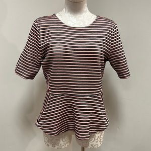 Short sleeved peplum Talbots top